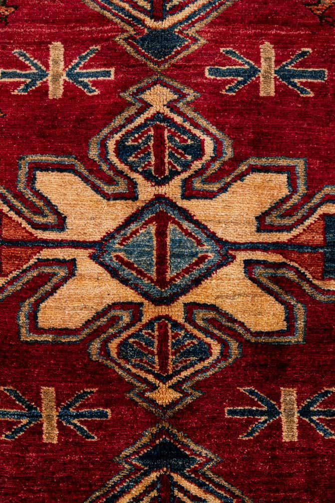 155cm x 295cm Hand Knotted Kazak Wool Rug