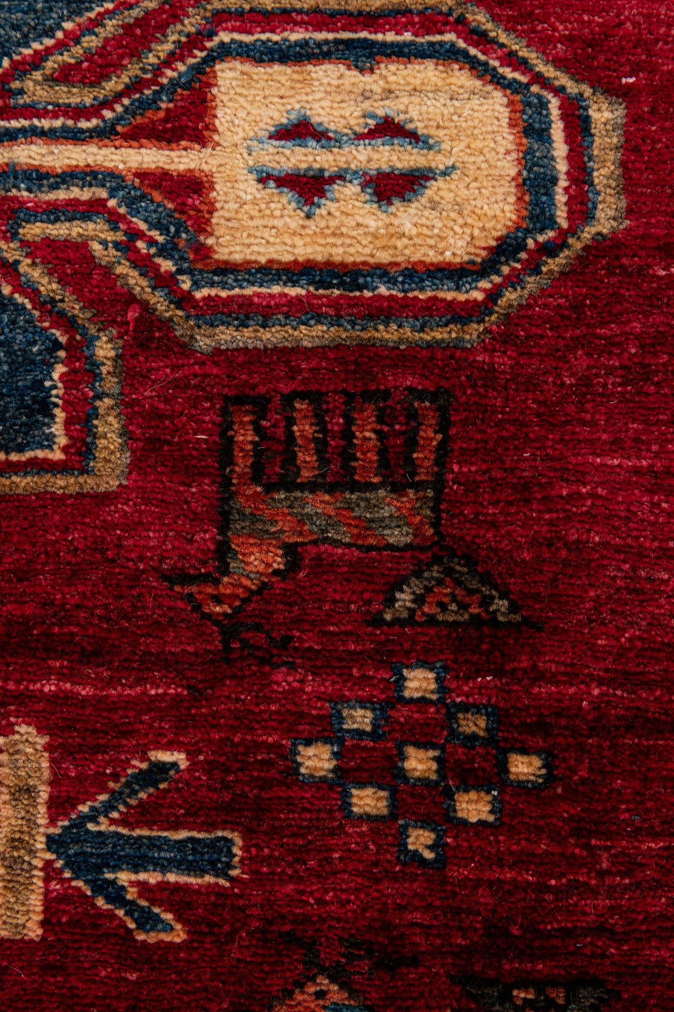 155cm x 295cm Hand Knotted Kazak Wool Rug