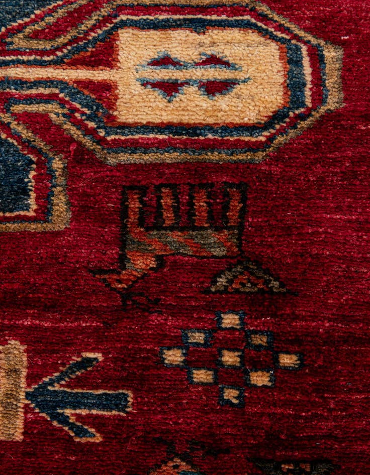 Detail image of 5' 2 x 9' 8  Hand Knotted Kazak Wool Rug