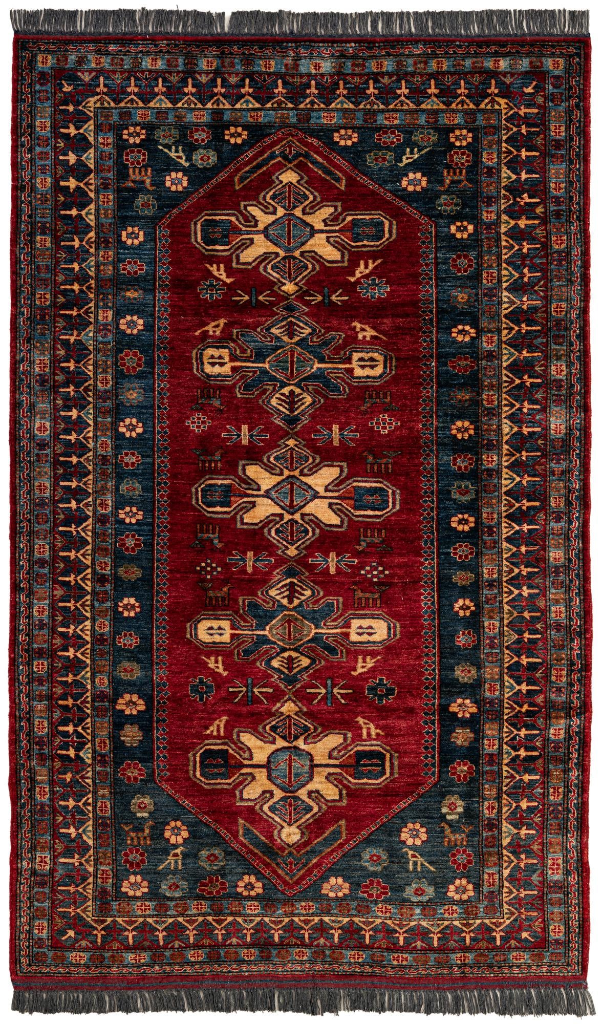 155cm x 295cm Hand Knotted Kazak Wool Rug