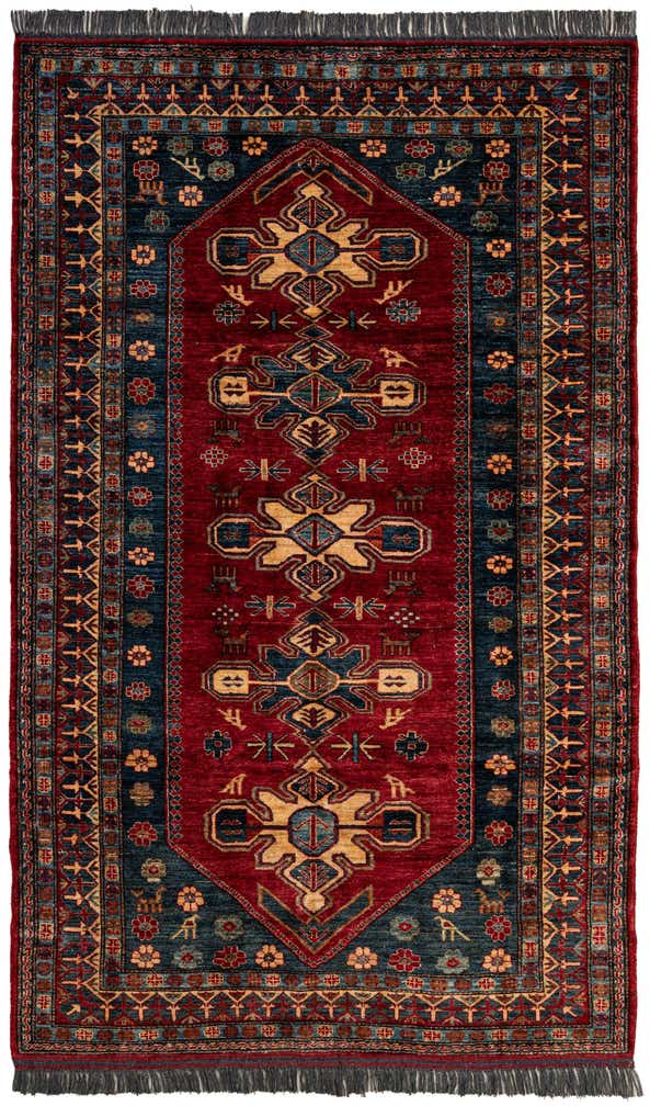 155cm x 295cm Hand Knotted Kazak Wool Rug