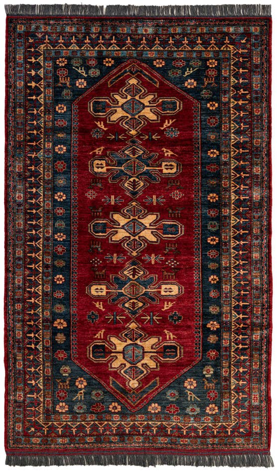 Detail image of 155cm x 295cm Hand Knotted Kazak Wool Rug