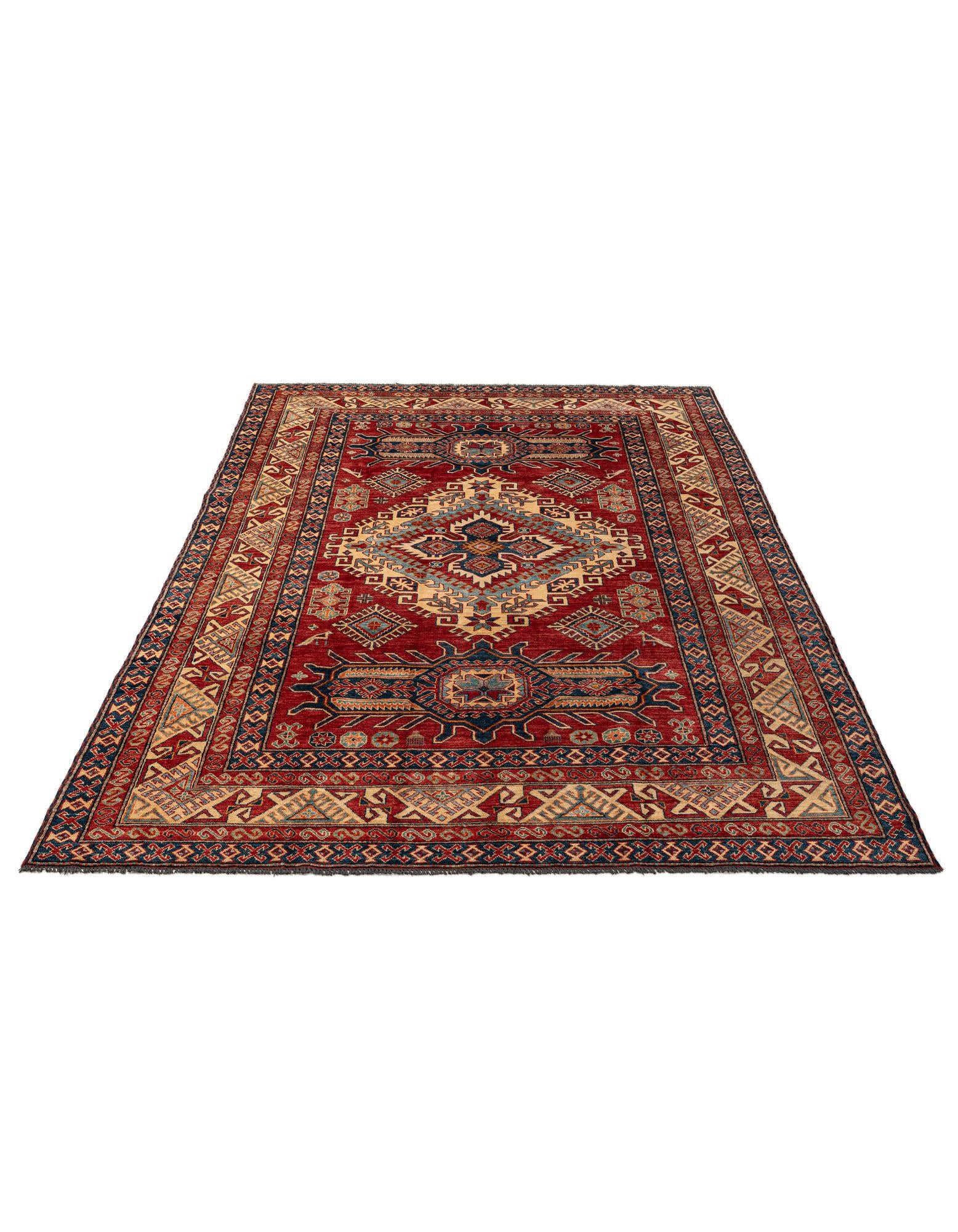 7' 5 x 10' 10 Hand Knotted Kazak Wool Rug