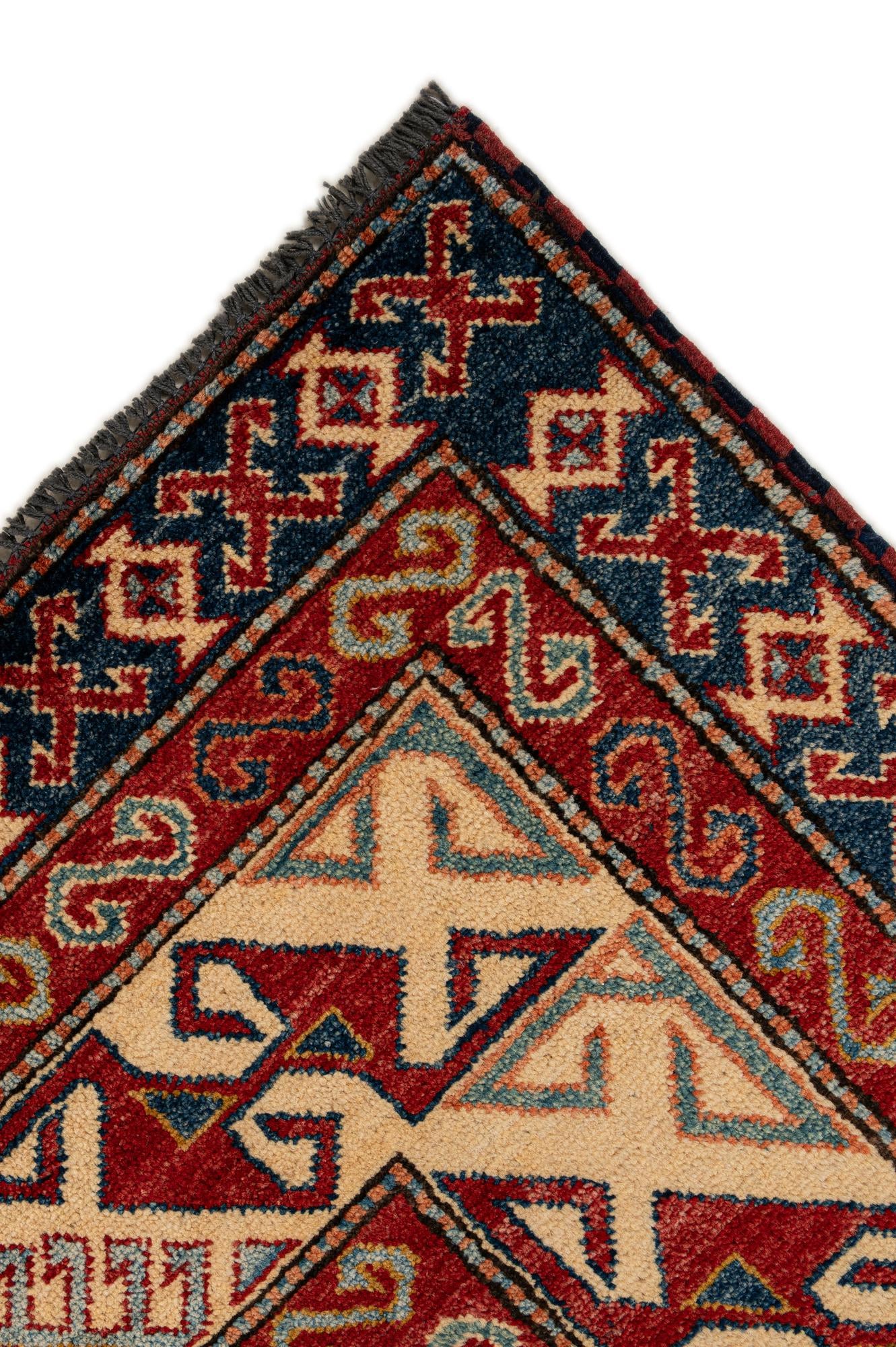 7' 5 x 10' 10 Hand Knotted Kazak Wool Rug