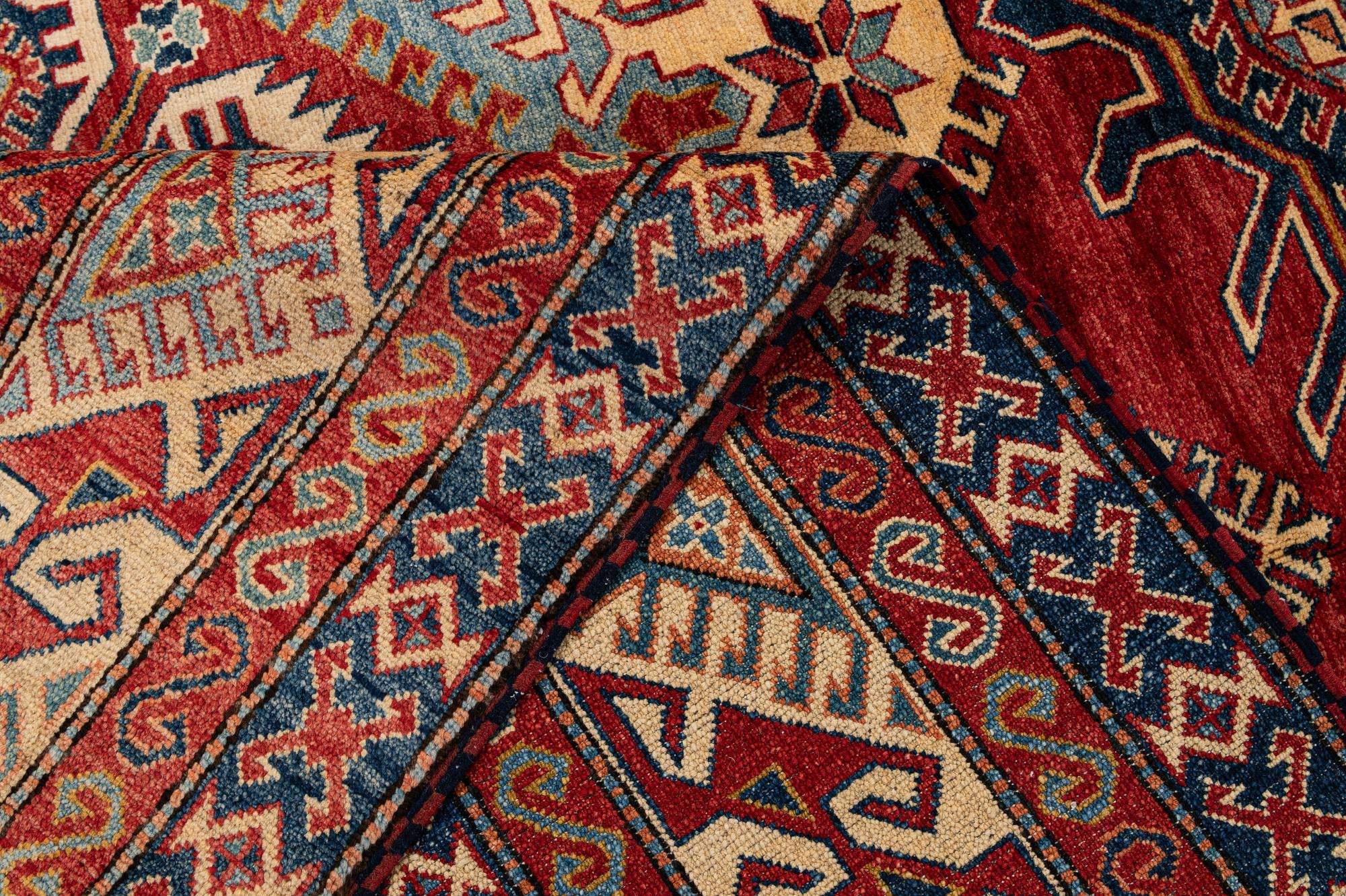 7' 5 x 10' 10 Hand Knotted Kazak Wool Rug