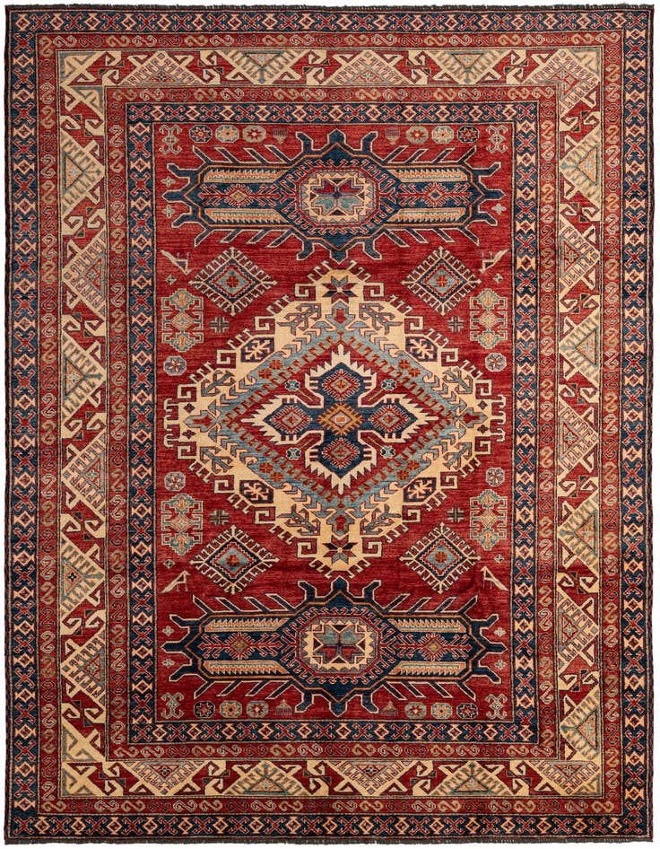 Detail image of 7' 5 x 10' 10 Hand Knotted Kazak Wool Rug