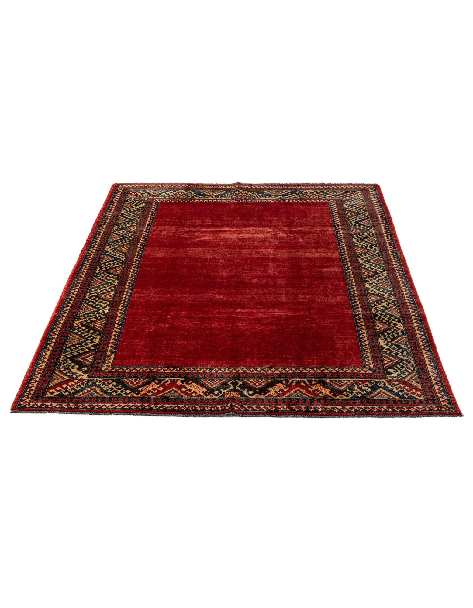 7' x 9' 10 Hand Knotted Kazak Wool Rug