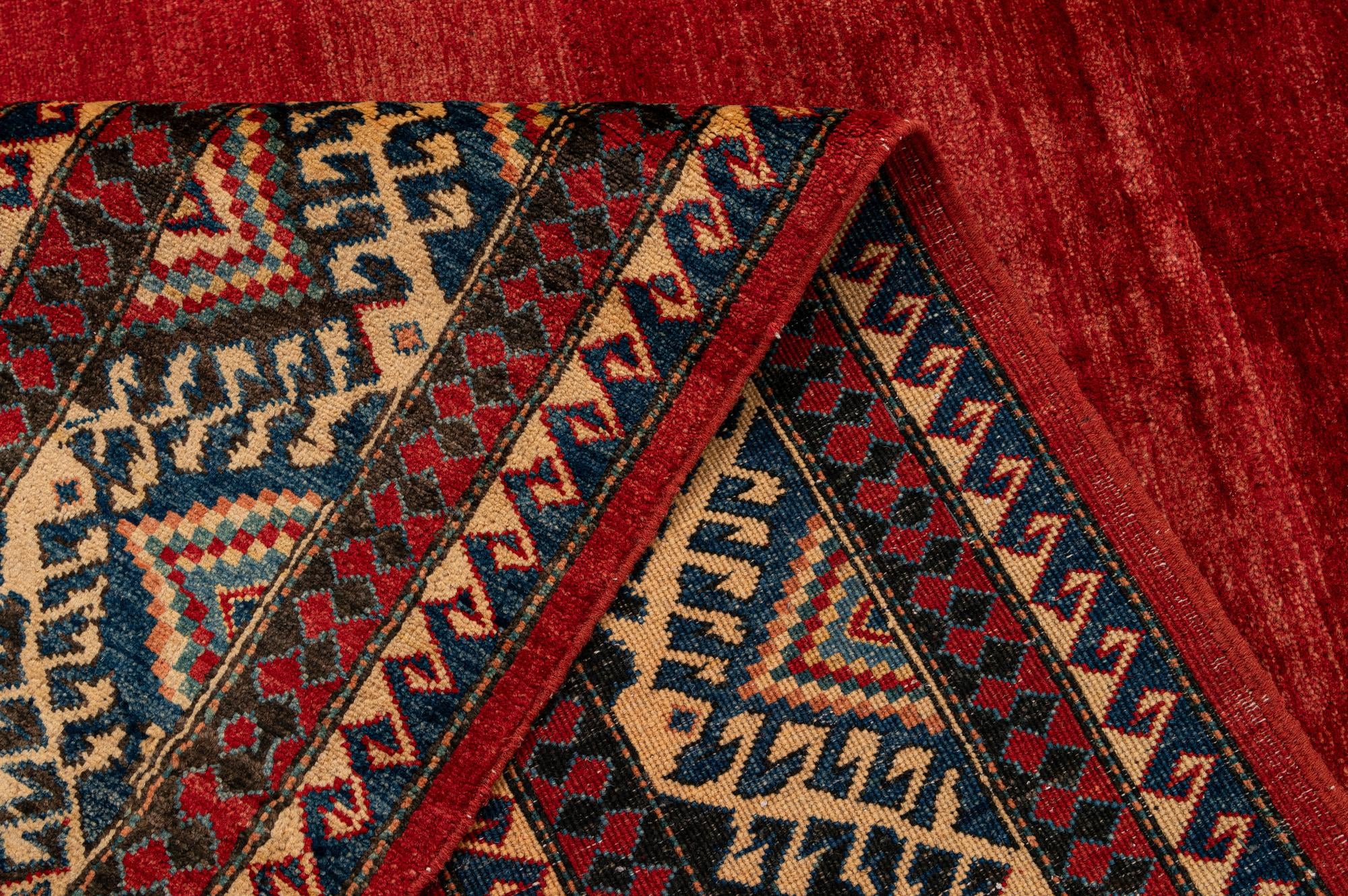 7' x 9' 10 Hand Knotted Kazak Wool Rug