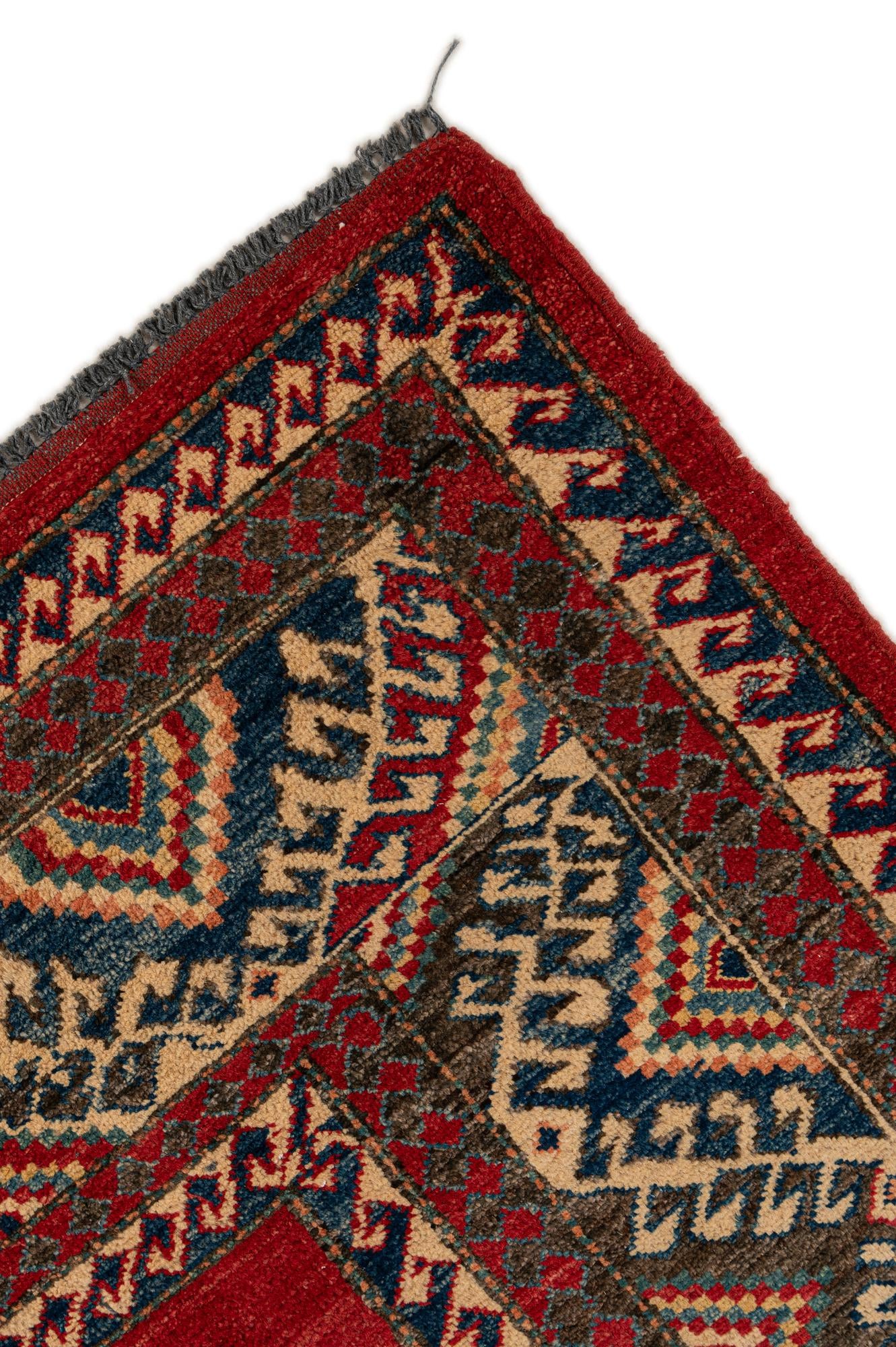 7' x 9' 10 Hand Knotted Kazak Wool Rug