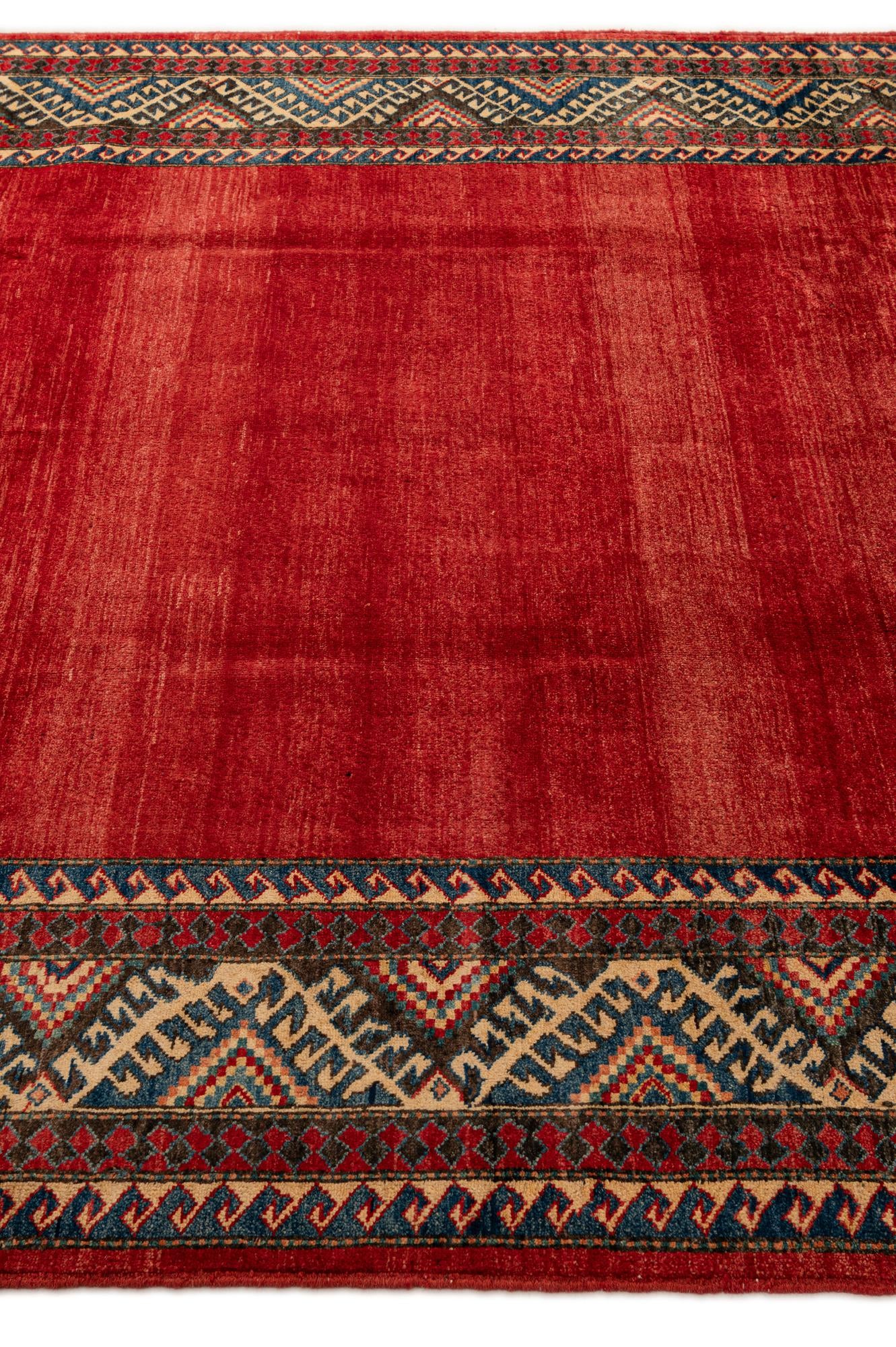 7' x 9' 10 Hand Knotted Kazak Wool Rug
