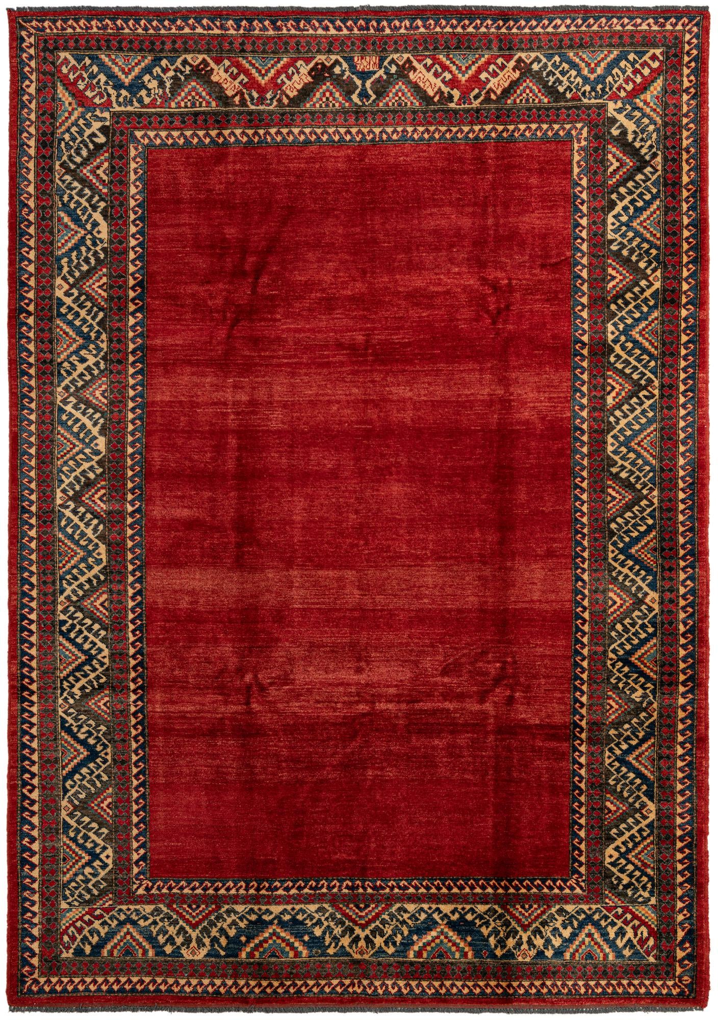 7' x 9' 10 Hand Knotted Kazak Wool Rug