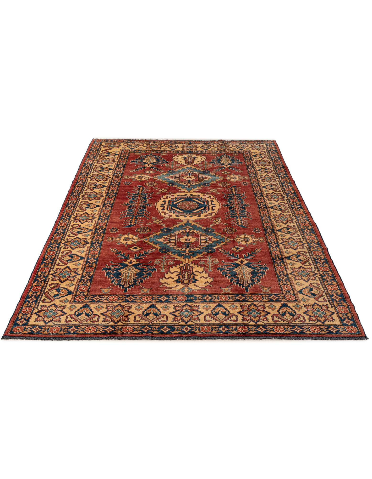 7' 2 x 10' 4 Hand Knotted Kazak Wool Rug
