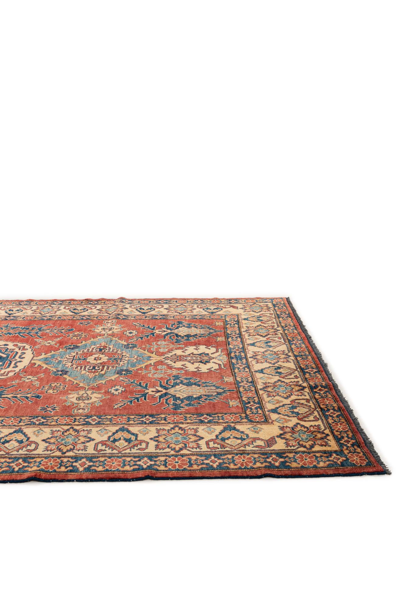 7' 2 x 10' 4 Hand Knotted Kazak Wool Rug