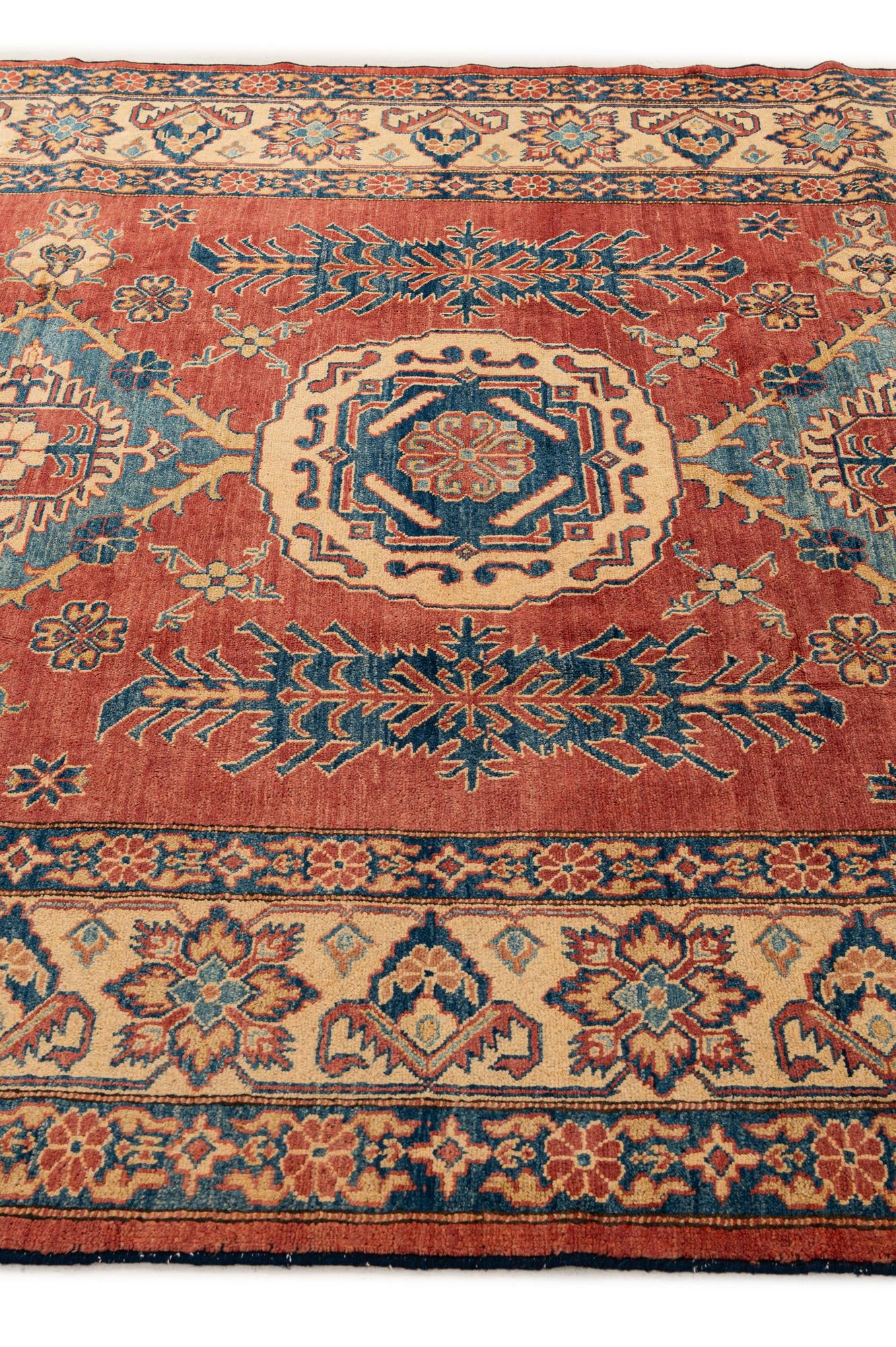 7' 2 x 10' 4 Hand Knotted Kazak Wool Rug