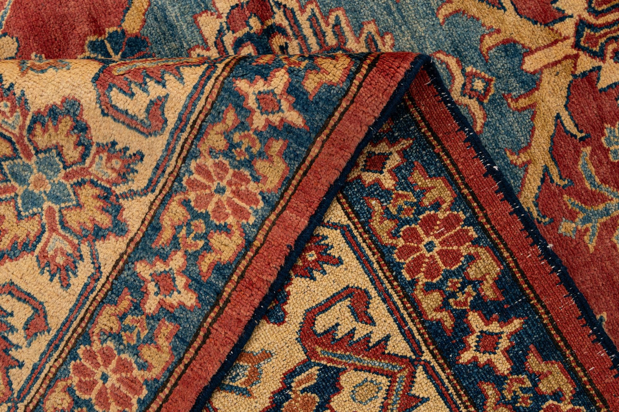 7' 2 x 10' 4 Hand Knotted Kazak Wool Rug