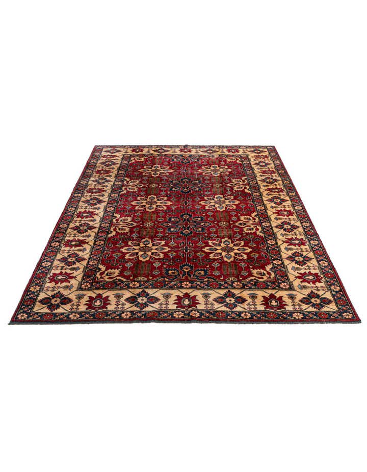 7' 6 x 9' 8 Hand Knotted Kazak Wool Rug