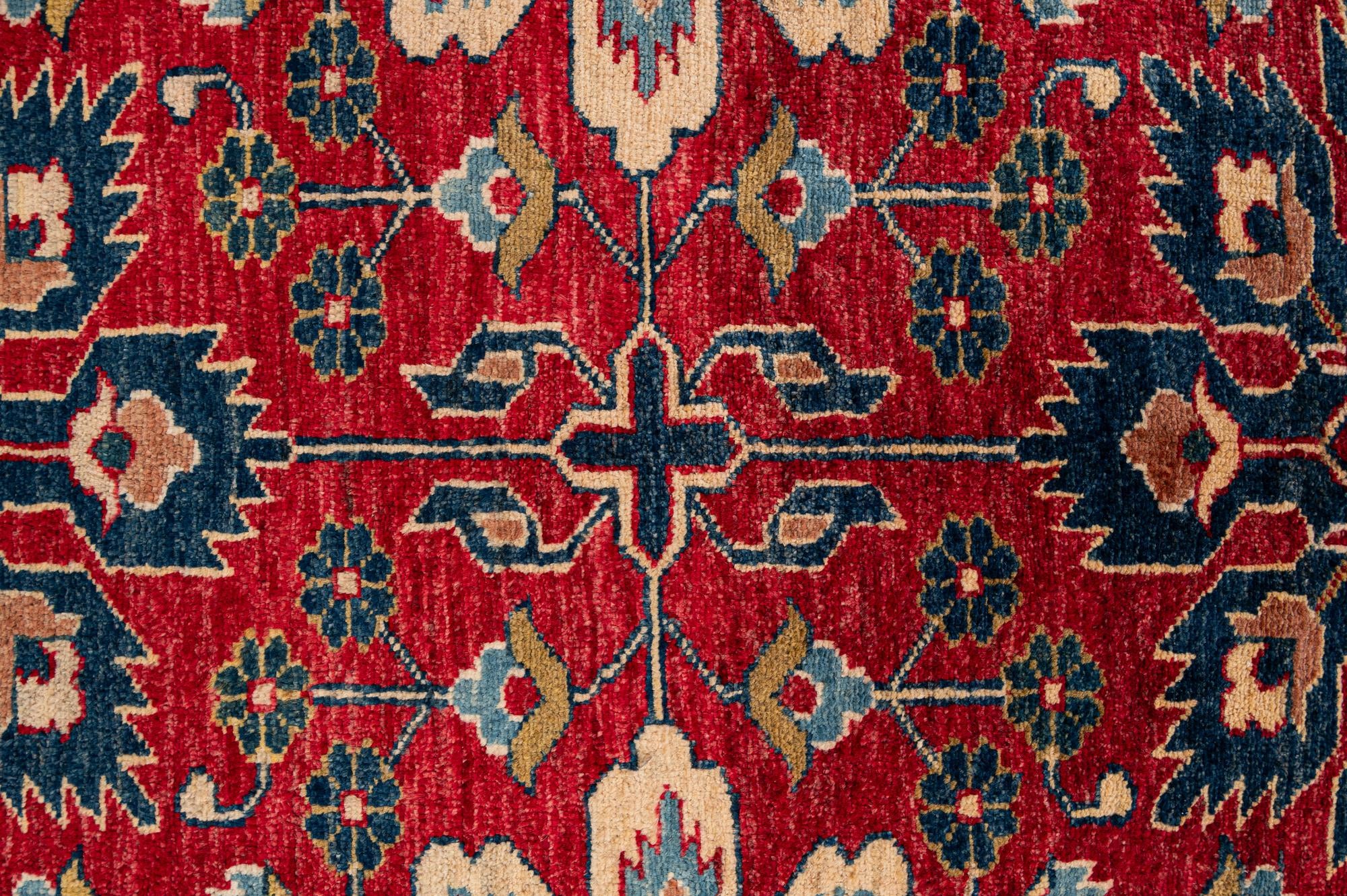7' 6 x 9' 8 Hand Knotted Kazak Wool Rug