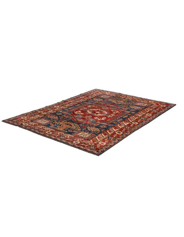 5' 3 x 7' 1 Hand Knotted Kazak Wool Rug