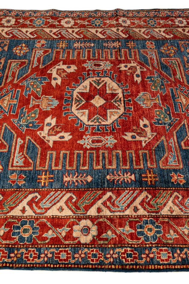Detail image of 5' 3 x 7' 1 Hand Knotted Kazak Wool Rug