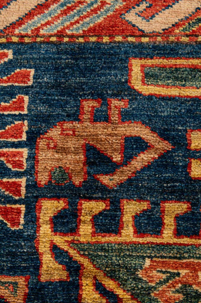 5' 3 x 7' 1 Hand Knotted Kazak Wool Rug