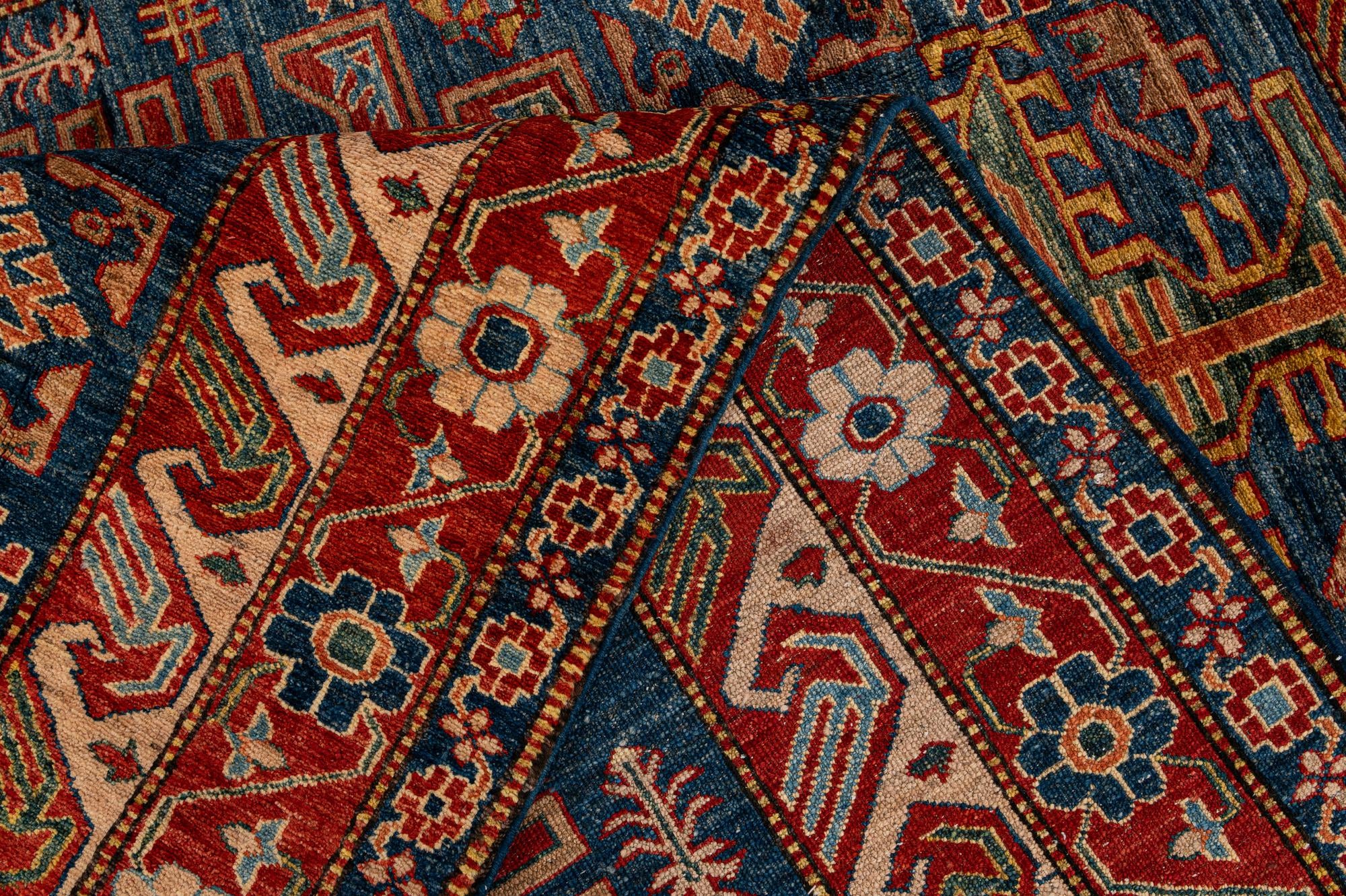 5' 3 x 7' 1 Hand Knotted Kazak Wool Rug