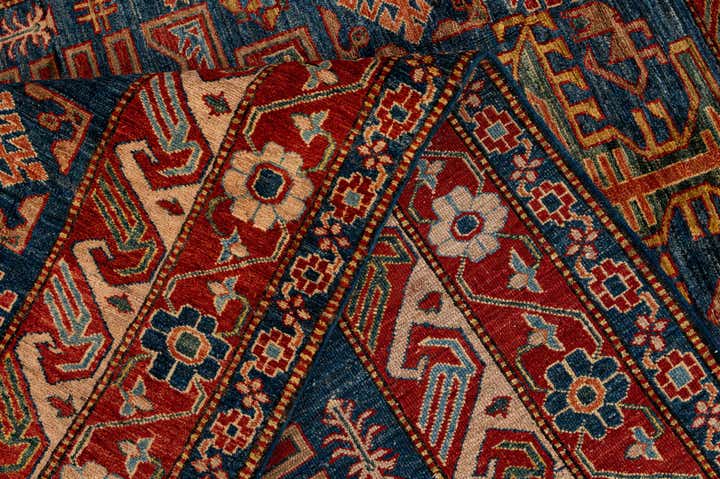5' 3 x 7' 1 Hand Knotted Kazak Wool Rug