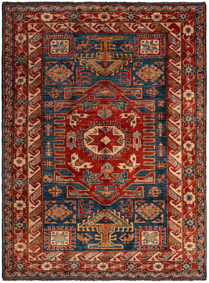 Detail image of 5' 3 x 7' 1 Hand Knotted Kazak Wool Rug