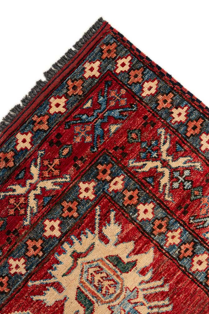 5' 3 x 6' 4 Hand Knotted Kazak Wool Rug
