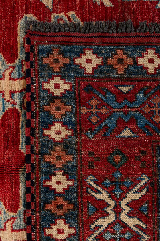 5' 3 x 6' 4 Hand Knotted Kazak Wool Rug