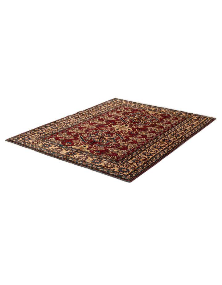 4' 11 x 6' 5 Hand Knotted Kazak Wool Rug