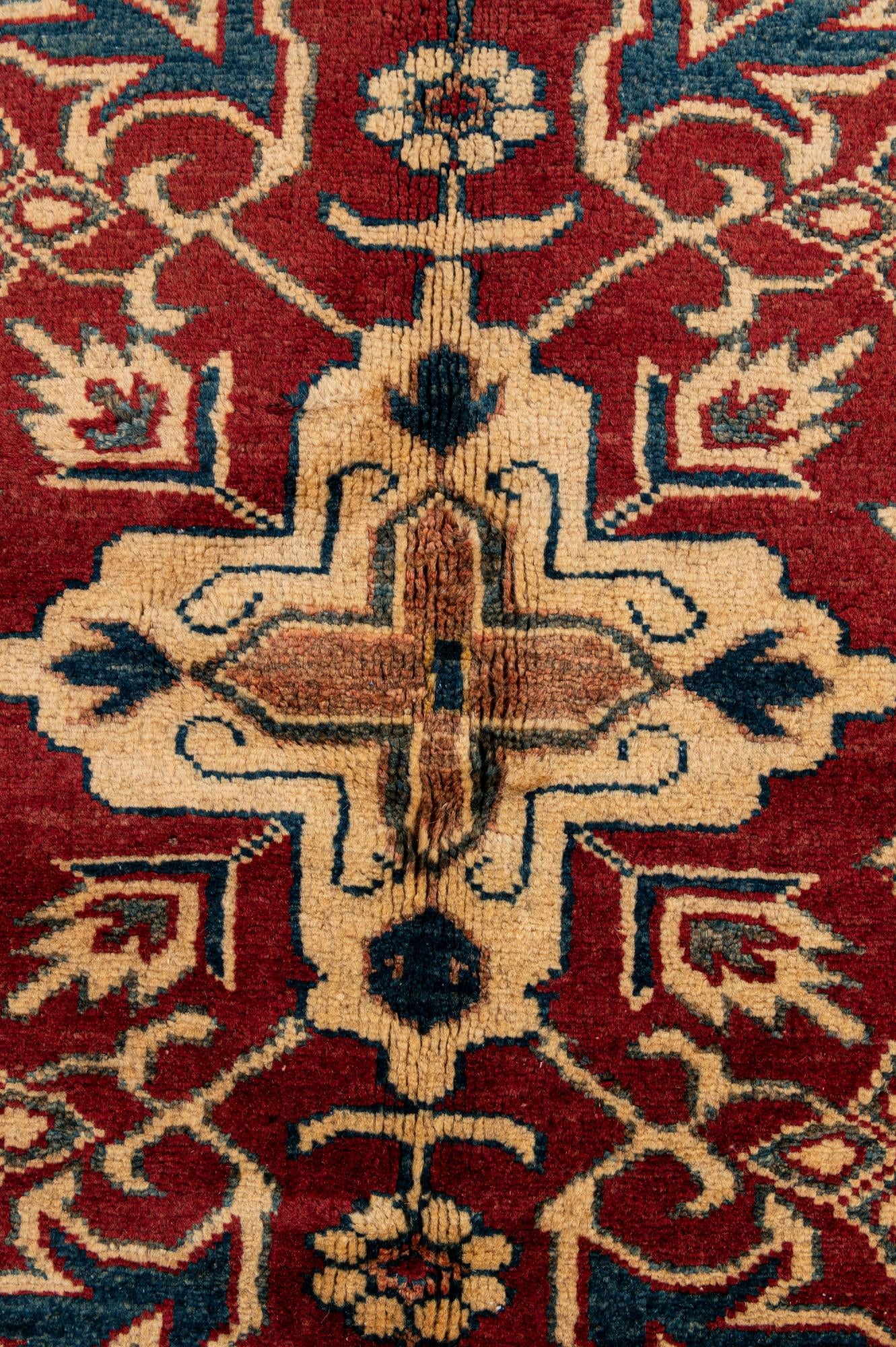 4' 11 x 6' 5 Hand Knotted Kazak Wool Rug