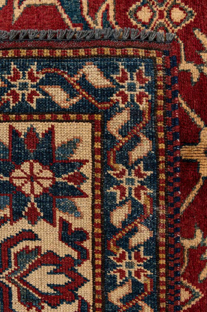 4' 11 x 6' 5 Hand Knotted Kazak Wool Rug