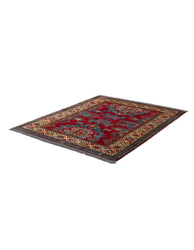 Detail image of 5' 2 x 6' 5 Hand Knotted Kazak Wool Rug