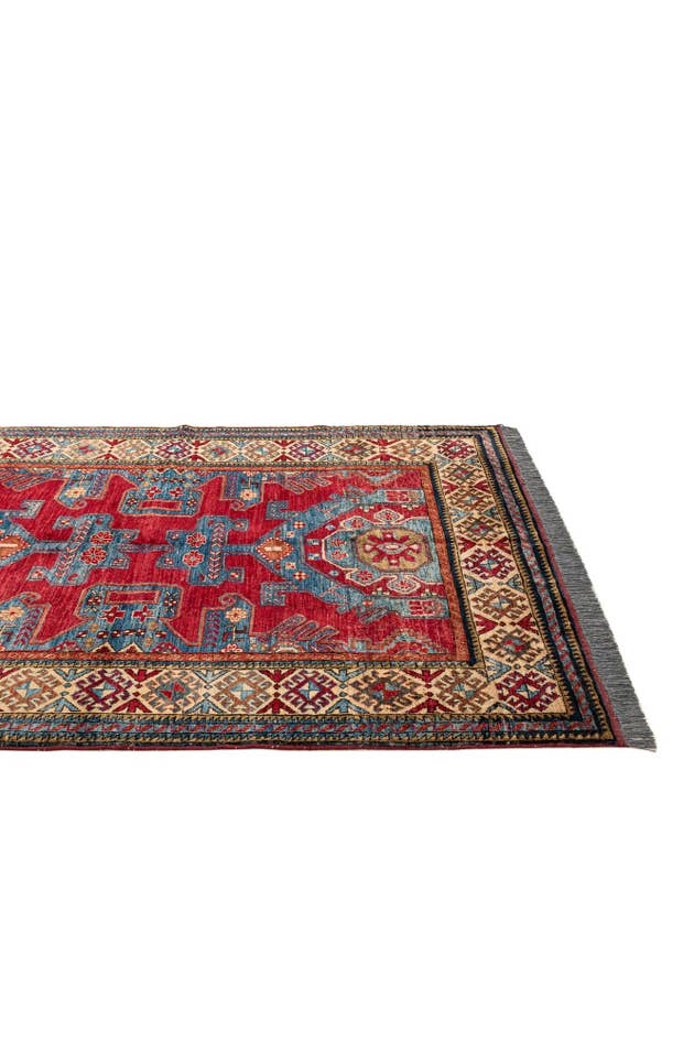 Detail image of 5' 2 x 6' 5 Hand Knotted Kazak Wool Rug