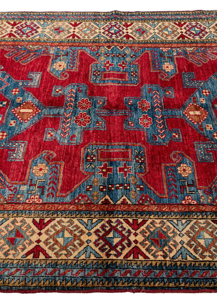 5' 2 x 6' 5 Hand Knotted Kazak Wool Rug