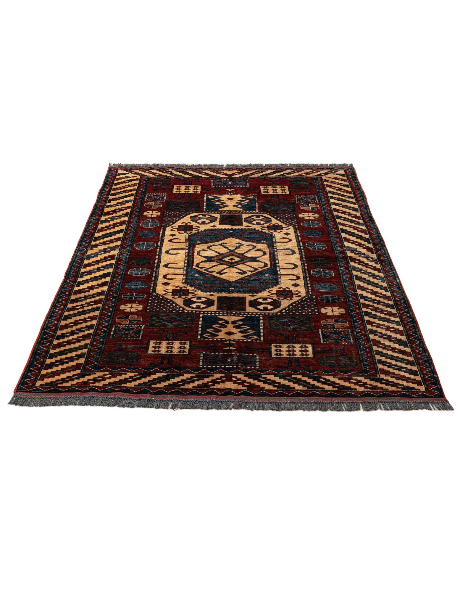 5' 1 x 7' 4 Hand Knotted Kazak Wool Rug