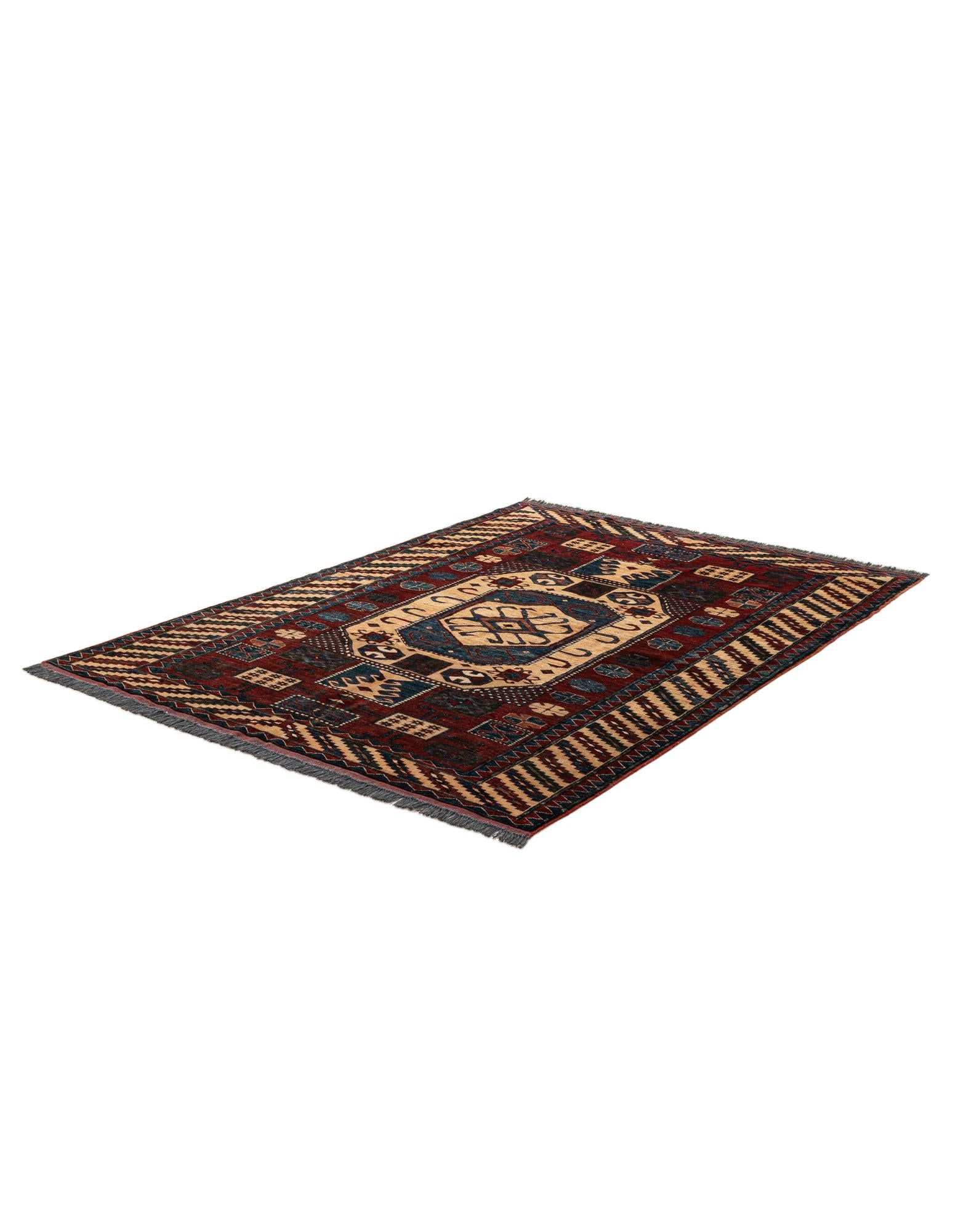 5' 1 x 7' 4 Hand Knotted Kazak Wool Rug