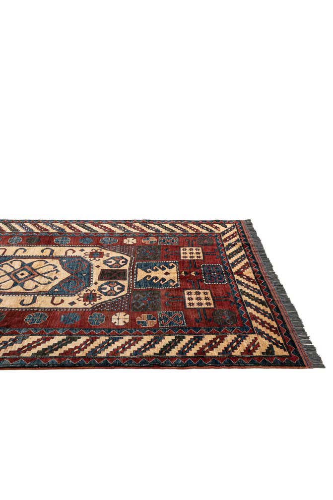 5' 1 x 7' 4 Hand Knotted Kazak Wool Rug