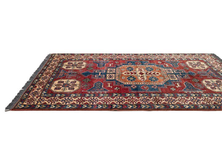 5' x 6' 10 Hand Knotted Kazak Oriental Wool Rug