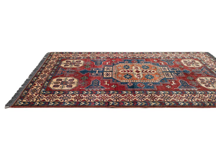 Detail image of 5' x 6' 10 Hand Knotted Kazak Oriental Wool Rug