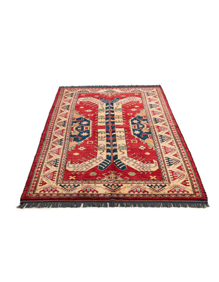 Detail image of 5' 1 x 7' 3 Hand Knotted Kazak Wool Rug