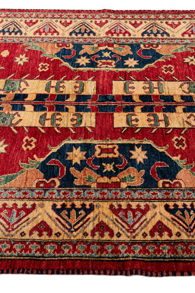 Detail image of 5' 1 x 7' 3 Hand Knotted Kazak Wool Rug