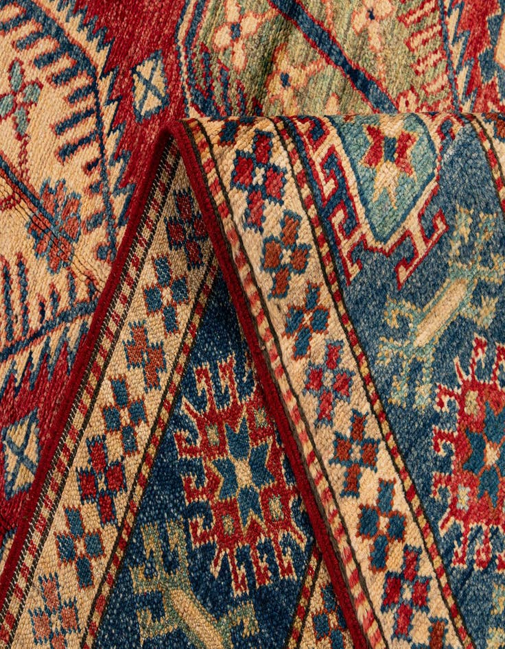Detail image of 4' 10 x 7' 8  Hand Knotted Kazak Oriental Wool Rug