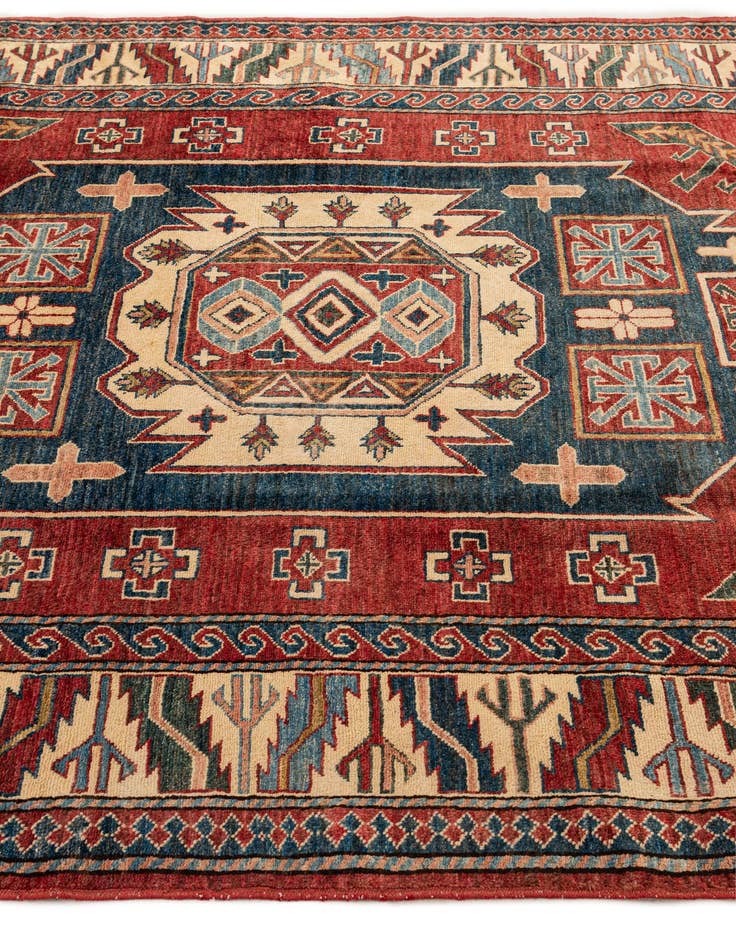 Detail image of 6' x 9'  Hand Knotted Kazak Oriental Wool Rug