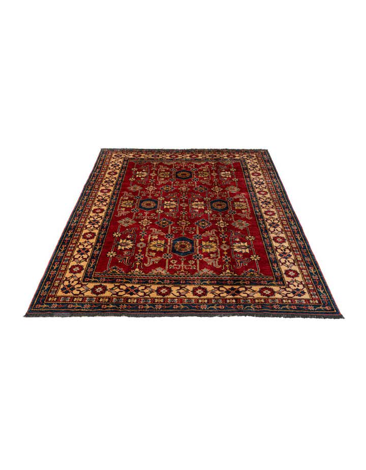 6' 2 x 8' 6 Hand Knotted Kazak Wool Rug