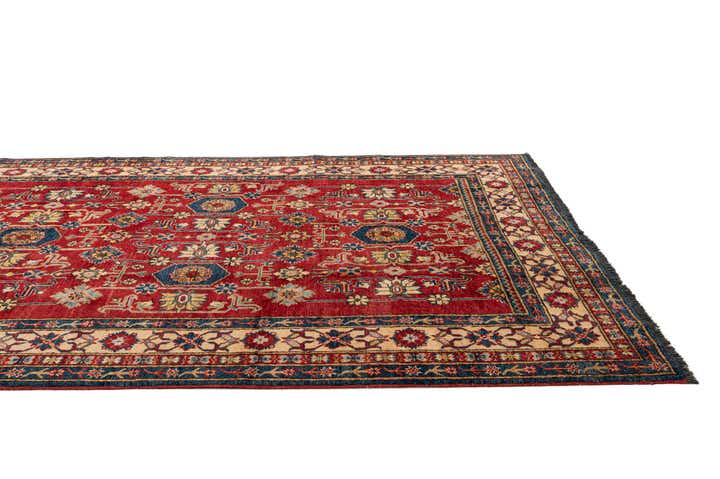 6' 2 x 8' 6 Hand Knotted Kazak Wool Rug