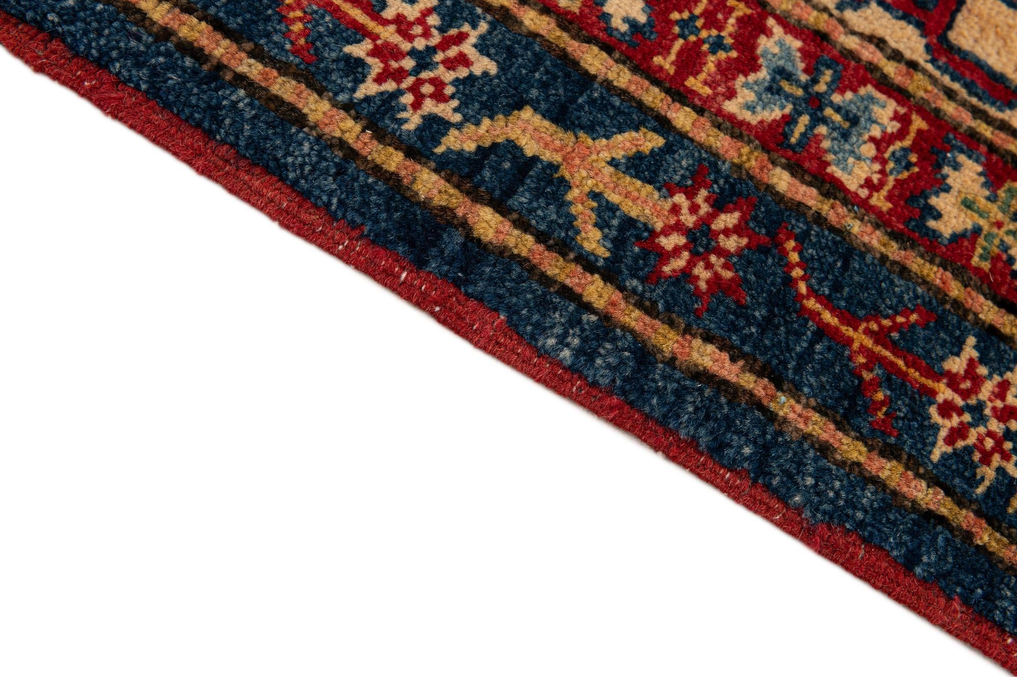 6' 2 x 8' 6 Hand Knotted Kazak Wool Rug