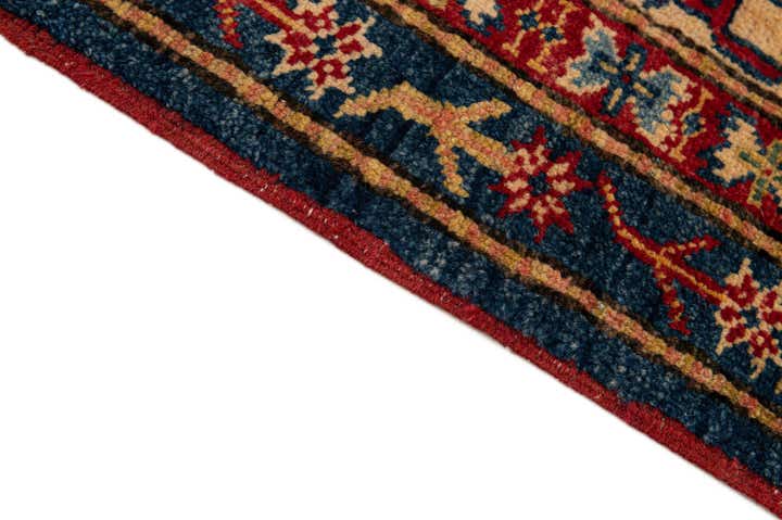 6' 2 x 8' 6 Hand Knotted Kazak Wool Rug