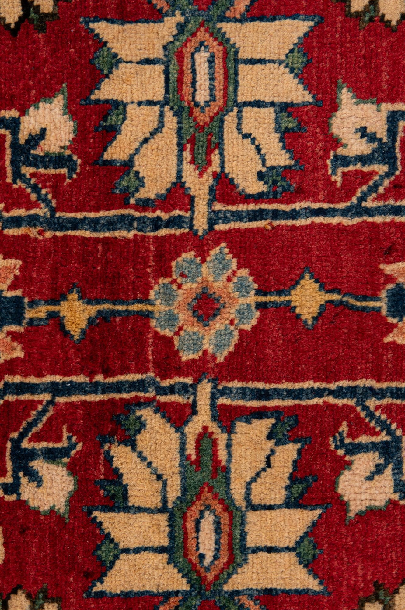 6' 2 x 8' 6 Hand Knotted Kazak Wool Rug