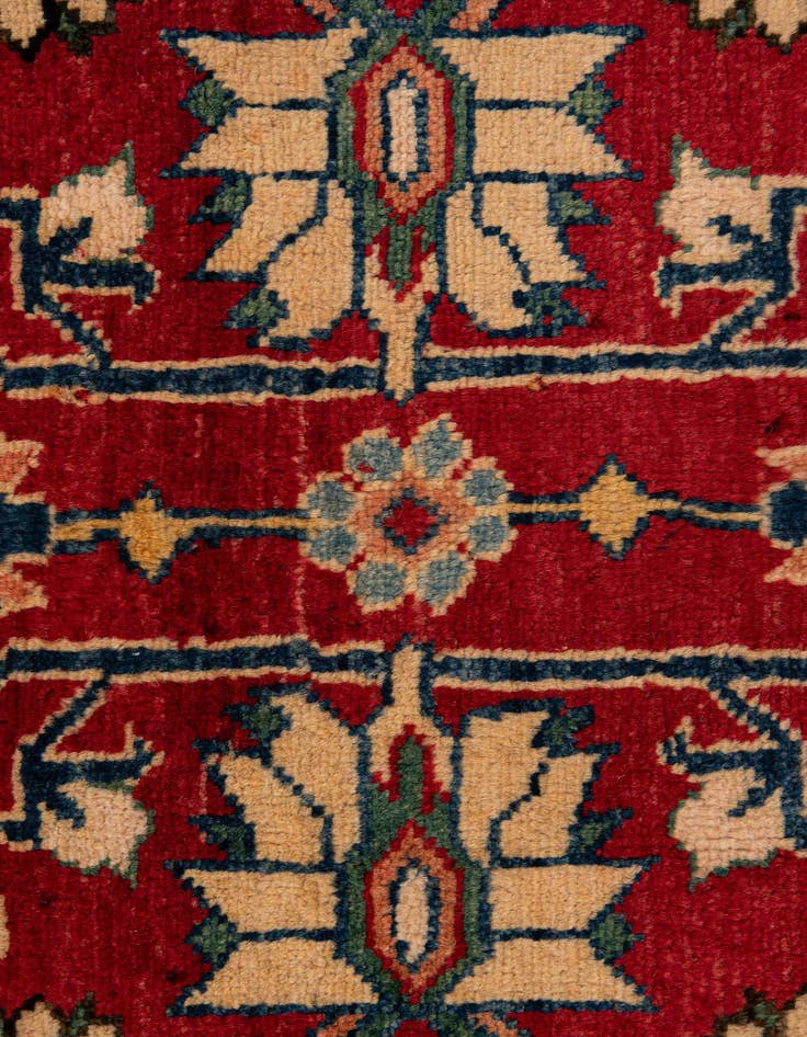 Detail image of 6' 2 x 8' 6  Hand Knotted Kazak Wool Rug